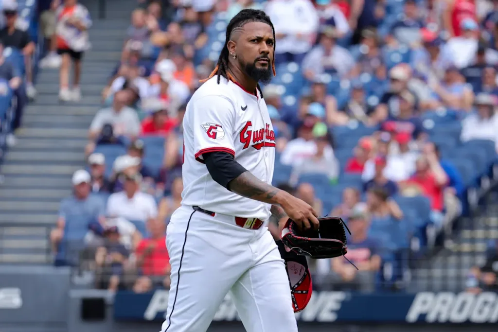 Emmanuel Clase hasn't played in an MLB game since July 26. (Photo by Nick Cammett/Diamond Images via Getty Images)
(Diamond Images via Getty Images)