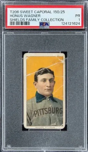 T206 HonusWagner球卡全球已知現存的數量僅有約60張