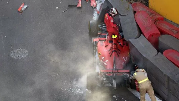 2019年Charles Leclerc上牆事件(photo:F1官網)/球爺嘴球