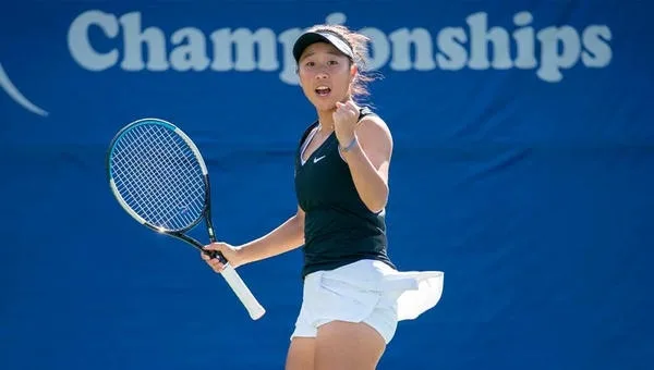 Fangran Tian則是從大學業餘賽事轉型為網球職業選手(photo:wearecollegetennis)/球爺嘴球