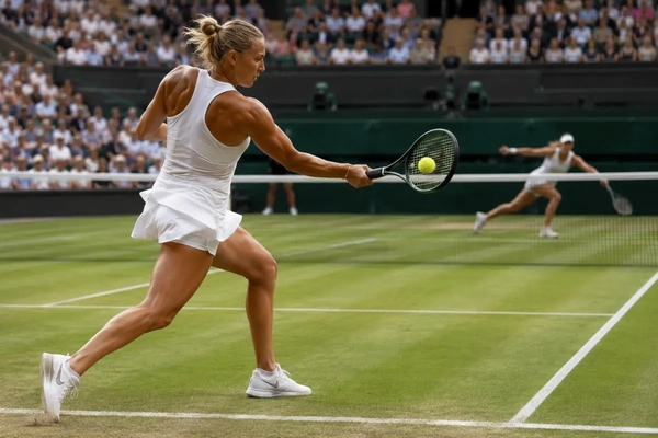 Aryna Sabalenka有很厲害的底線打法但是草地上比較難主動出擊photo:sportsorca)/球爺嘴球